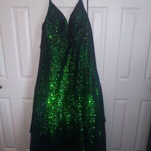Blue Green Color Changing Princess Dress size XXL